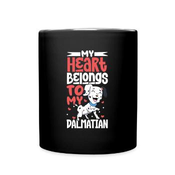 Dog Love - Dalmatians - Full Colour Mug - black - Front
