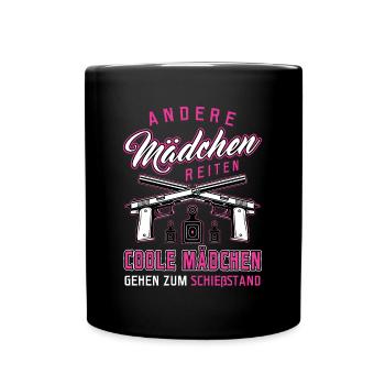 Schützenfest Schießen Schießsport Sportschütze - Tasse einfarbig - Schwarz - Vorne
