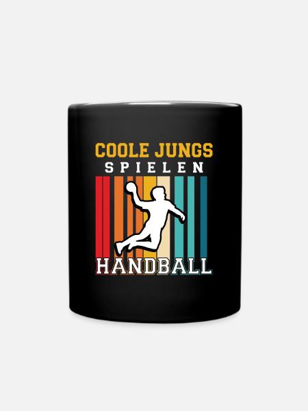 Hallen Sport Handballerin Handballverein Handball - Tasse einfarbig - Schwarz