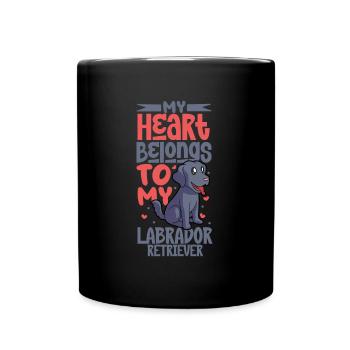 Hundeliebe - Labrador Retriever - Tasse einfarbig - Schwarz - Vorne