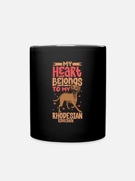 Hundeliebe - Rhodesian Ridgeback - Tasse einfarbig - Schwarz