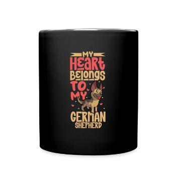 Dog Love - German Shepherd - Full Colour Mug - black - Front