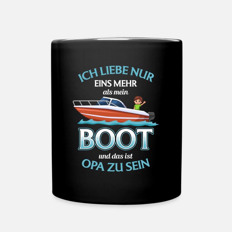 Boot Opa Großvater Opi Enkelkind Enkel Opa - Tasse einfarbig - Schwarz