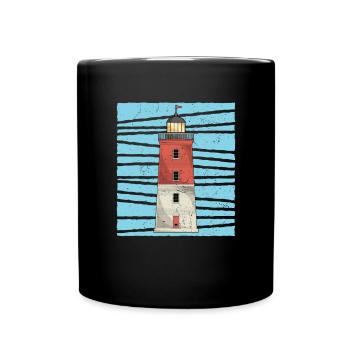 Ocean Lighthouse Lover Gift Lighthouse - Full Colour Mug - black - Front