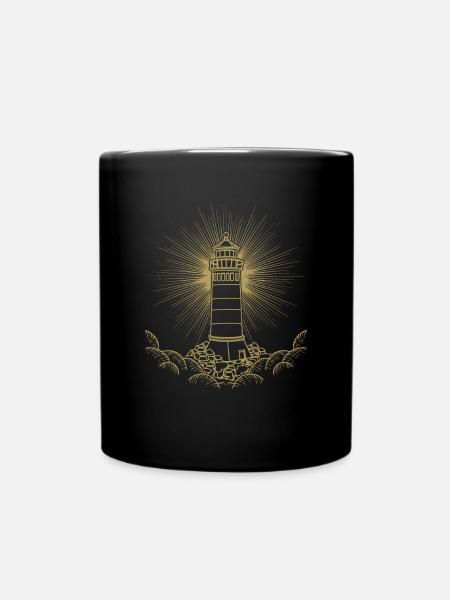 Leuchtturmliebhaber Geschenk Ozean Leuchtturm - Tasse einfarbig - Schwarz
