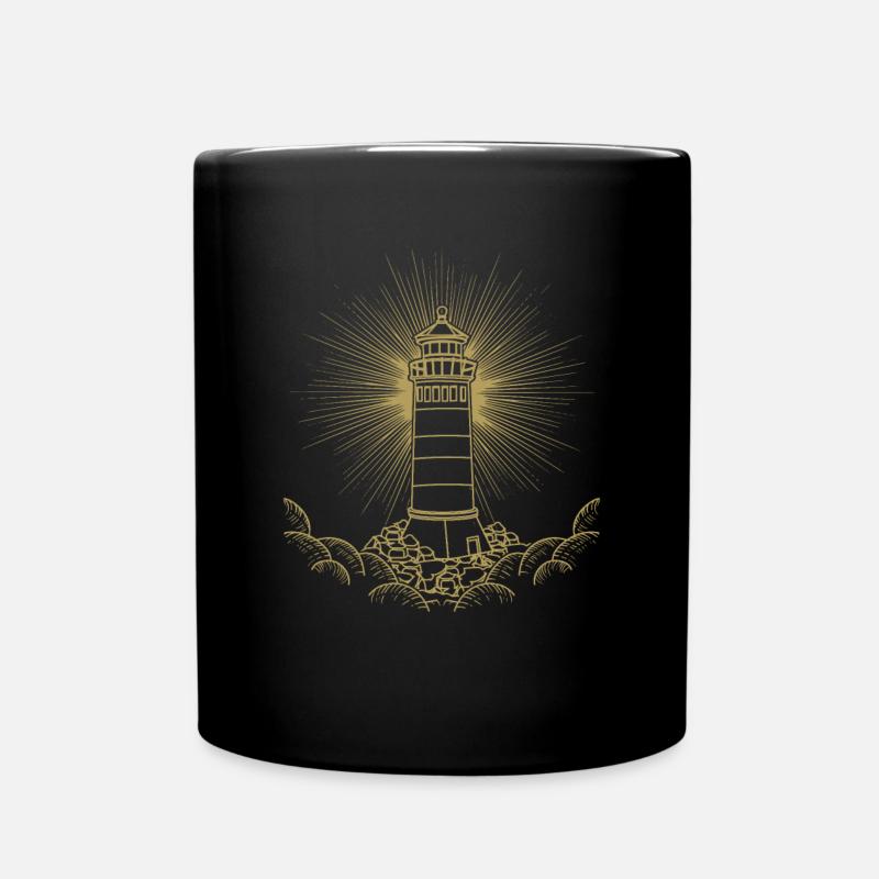 Leuchtturmliebhaber Geschenk Ozean Leuchtturm - Tasse einfarbig - Schwarz