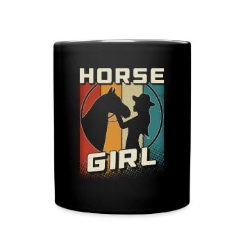 Horse Girl Horse Girl Horse Riding Rider - Full Colour Mug - black - Front