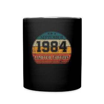Anniversaire - Edition Limitée Septembre 1984 - Mug uni - noir - Devant
