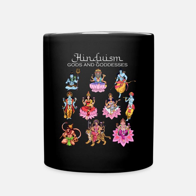 Hindu Götter - Tasse einfarbig - Schwarz