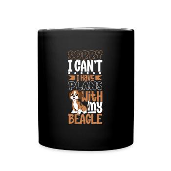 Plans avec mon Beagle - Mug uni - noir - Devant