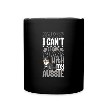 Projets avec mon berger australien - Mug uni - noir - Devant