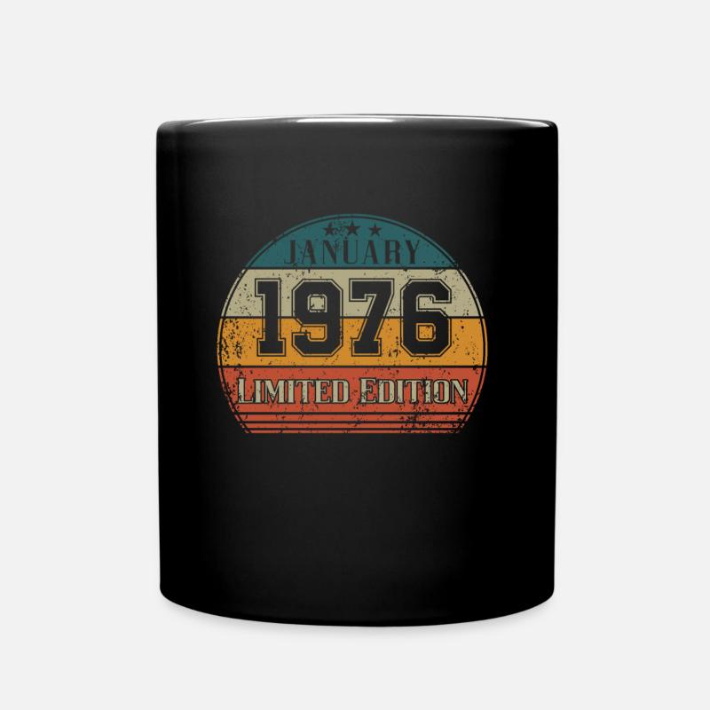 Geburtstag - Limited Edition Januar 1976 - Tasse einfarbig - Schwarz