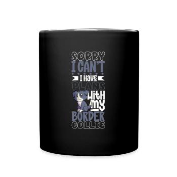 Projets avec mon Border Collie - Mug uni - noir - Devant