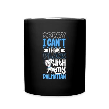 Plans avec mon dalmatien - Mug uni - noir - Devant