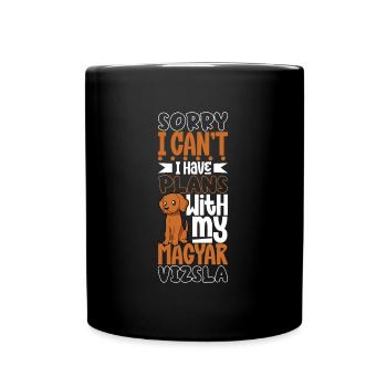 Plans with my Magyar Vizsla - Full Colour Mug - black - Front