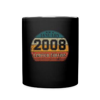 Anniversaire - Edition Limitée Janvier 2008 - Mug uni - noir - Devant