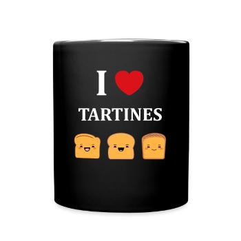 Tartine - Mug uni - noir - Devant