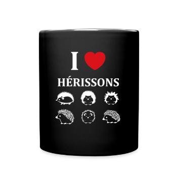 Hérisson - Mug uni - noir - Devant