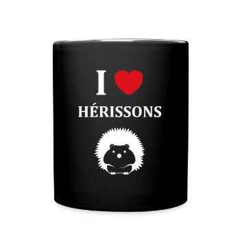 Hérisson - Mug uni - noir - Devant