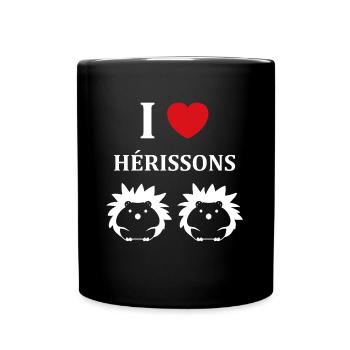 Hérisson - Mug uni - noir - Devant