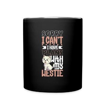 Projets avec mon West Highland Terrier - Mug uni - noir - Devant