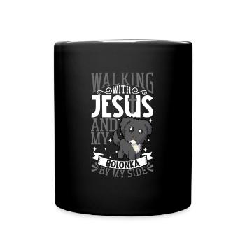 Jésus et le chien - Bolonka Zwetna - Mug uni - noir - Devant