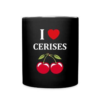 cerise - Mug uni - noir - Devant