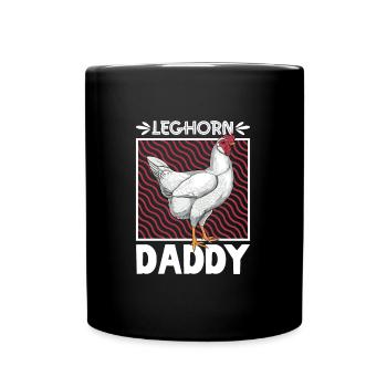 Leghorn Papa - Mug uni - noir - Devant