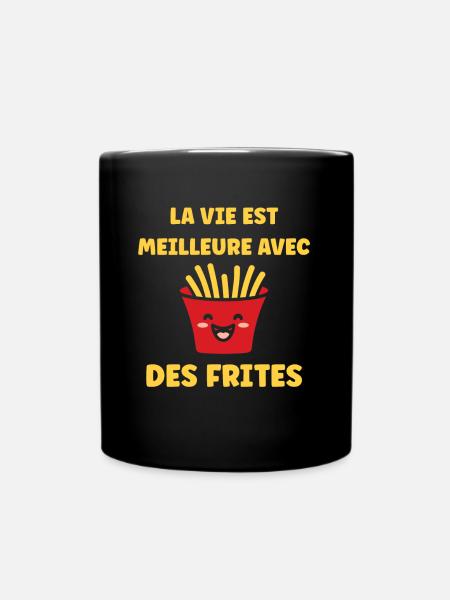 frites - Mug uni - noir