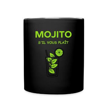 Mojito s'il vous plait - Mug uni - noir - Devant