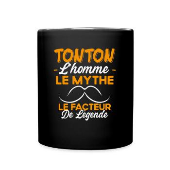 Tonton Le Facteur De Légende Cadeau Humour - Mug uni - noir - Devant