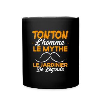 Tonton Le Jardinier De Légende Cadeau Jardinage - Mug uni - noir - Devant