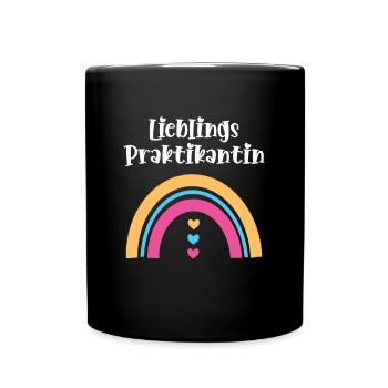Lieblings Praktikantin Praktikum Danke Praktikant - Tasse einfarbig - Schwarz - Vorne