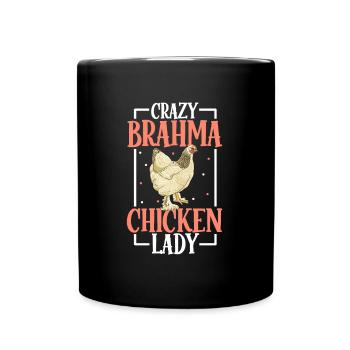 Crazy Brahma Chicken Lady - Brahma - Full Colour Mug - black - Front