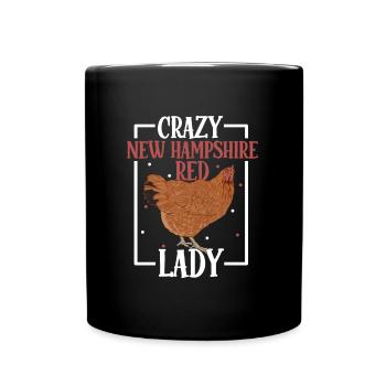 Crazy New Hampshire Lady - New Hampshire - Full Colour Mug - black - Front