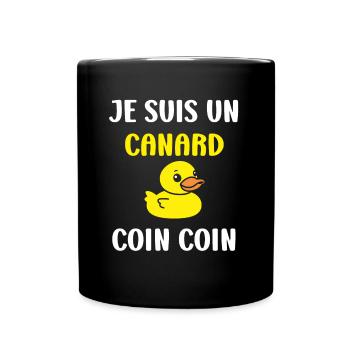 Je suis un canard - Mug uni - noir - Devant