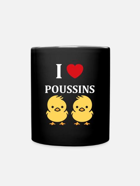 J'aime les poussins - Mug uni - noir