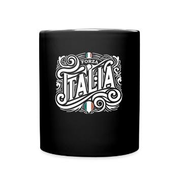 Forza Italia Geschenk für italienische Fußballfans - Tasse einfarbig - Schwarz - Vorne