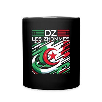 DZ Les Zhommes Algérie Supporter Algérien Djazair - Mug uni - noir - Devant