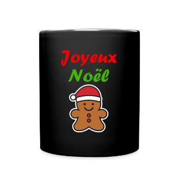 Joyeux noel pain d'épice - Mug uni - noir - Devant