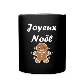 Joyeux noel pain d'épice - Mug uni - noir - Devant