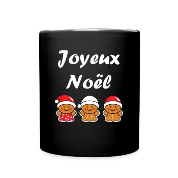 Joyeux noel pain d'épice - Mug uni - noir - Devant