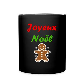 Joyeux noel pain d'épice - Mug uni - noir - Devant