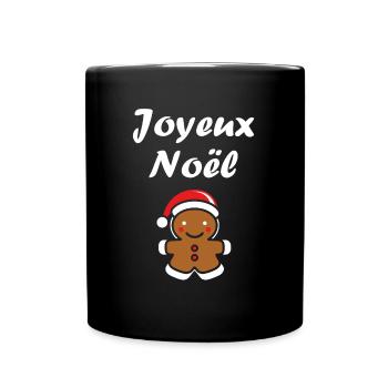 Joyeux noel pain d'épice - Mug uni - noir - Devant