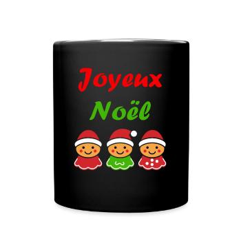 Joyeux noel pain d'épice - Mug uni - noir - Devant