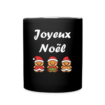Joyeux noel pain d'épice - Mug uni - noir - Devant