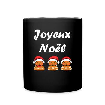 Joyeux noel pain d'épice - Mug uni - noir - Devant