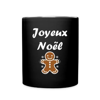 Joyeux noel pain d'épice - Mug uni - noir - Devant