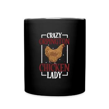 Crazy Orpington Chicken Lady - Orpington - Full Colour Mug - black - Front