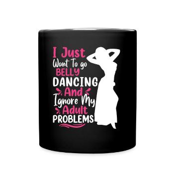 Funny Belly Dancer, Salsa And Ballet Dancers - Tasse einfarbig - Schwarz - Vorne